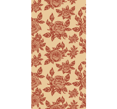 Rollo Wohnzimmer Rose spitze Design - TenStickers