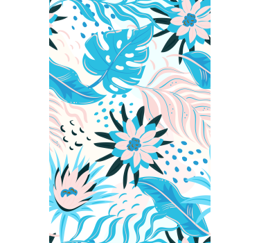 Rollo Fenster Blumen botanisches musterdesign - TenStickers