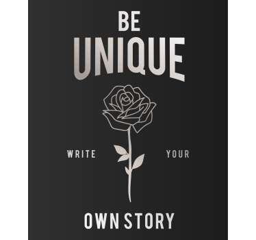 Rollo Fenster Spruch sei einzigartig rose - TenStickers