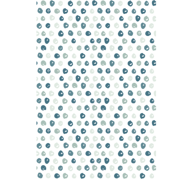 Rollo Fenster Wohnzimmer blau gemalte punkte - TenStickers