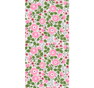 Rollo Fenster Blumen rosa blüten garten - TenStickers