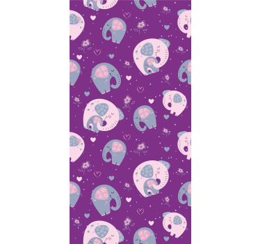 Rollo Kind Lila elefanten - TenStickers