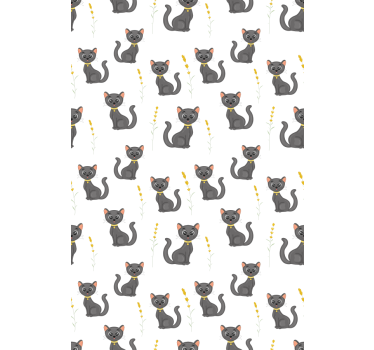 Rollo Fenster Tiere muster für schwarze katzen - TenStickers
