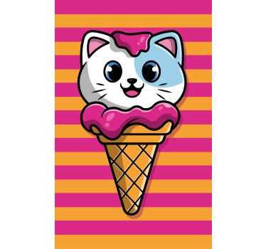 Rollo fenster tiere katzen-eiscreme - TenStickers