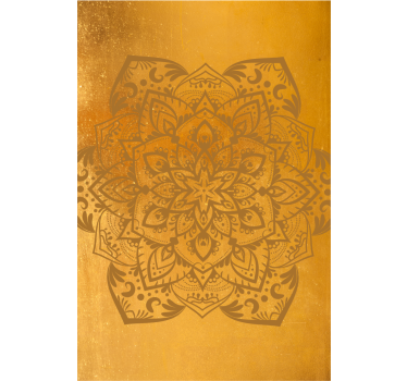 Ehe Rollos Goldgelbes mandala - TenStickers