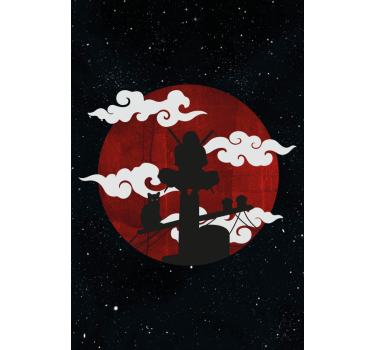 Rollo Fenster originell samurai-silhouette-szene - TenStickers