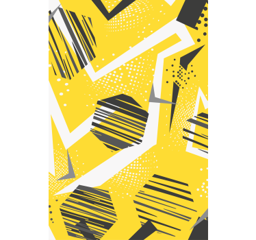 Fenster Rollo modern gelbe dynamische geometrie - TenStickers