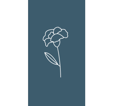 Rollo Fenster Blumen einzelne kontur - TenStickers