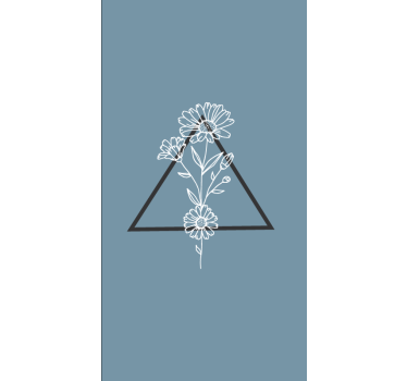 Rollo Fenster Blumen elegantes dreiecksmotiv - TenStickers