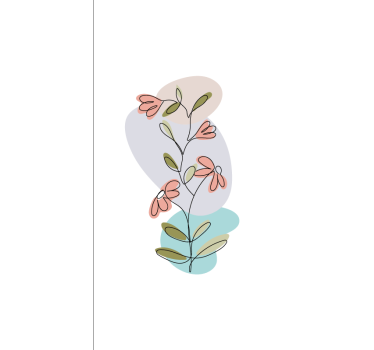 Rollo Fenster Blumen bezaubernde blumenstiele - TenStickers