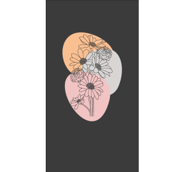Rollo Fenster Blumen Überlagerung abstrakter muster - TenStickers