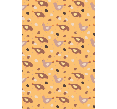 Rollo Tiere Orangefarbenes kükenmuster - TenStickers