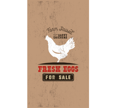 Rollo Tiere Frische eier weißes huhn - TenStickers