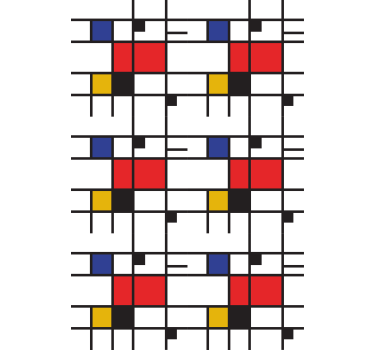 Zeichnungen Rollo Mondrian geometrische kunst - TenStickers