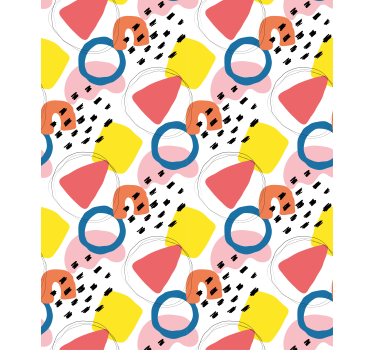 Fenster Rollo modern skurrile geometrische muster - TenStickers
