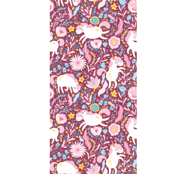 Rollo Fenster originell bunte einhornmuster - TenStickers