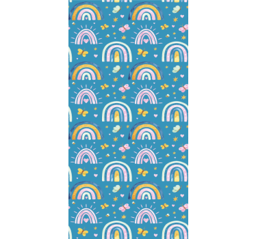Rollo Fenster Kinderzimmer regenbogen-schmetterlings-design - TenStickers