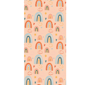 Rollo Fenster Kinderzimmer regenbogenmuster-freude - TenStickers