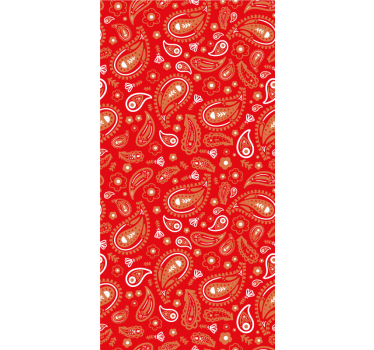 Rollo Fenster Blumen rotes paisleymuster - TenStickers