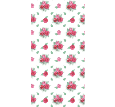 Rollo Fenster Blumen rosen mit blättern - TenStickers