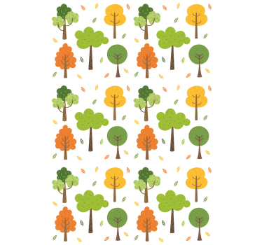 Rollo Fenster Baum buntes muster - TenStickers