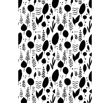 Rollo Fenster Baum botanisches silhouettenmuster - TenStickers
