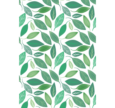 Blumen und Pflanzen Rollos Grüne blätter Muster - TenStickers