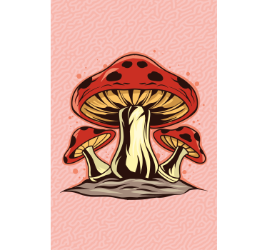 Rollo Fenster Blumen lebendiges pilztrio - TenStickers