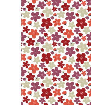 Rollo Fenster Blumen lebendiges druckmuster - TenStickers