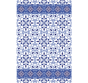 Rollo Skandinavisch Weißes und blaues klassisches Design - TenStickers