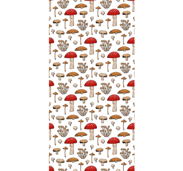 Rollo Fenster Obst pilz braun muster - TenStickers