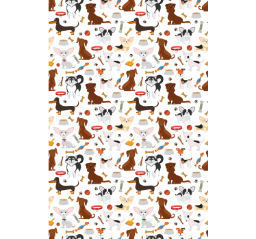 Rollo Fenster Tiere süße hundemuster - TenStickers