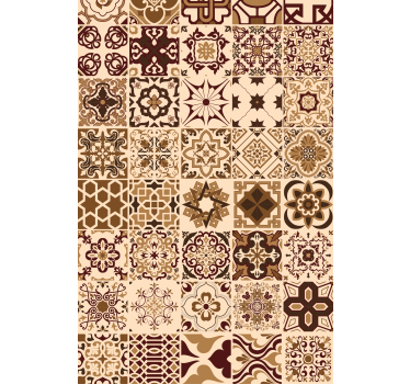 Weitere Fenster Rollos geometrische beige fliesen - TenStickers
