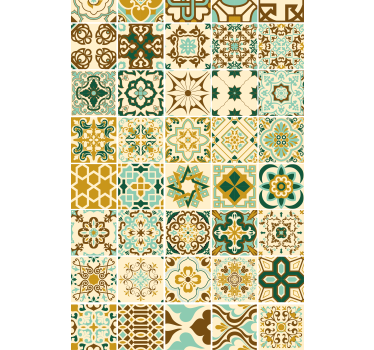 Rollo Fenster Muster geometrische mosaikmuster - TenStickers