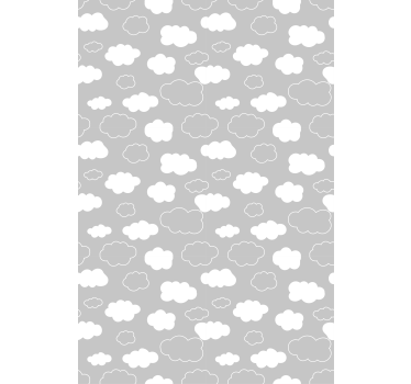 Rollo Fenster Wolken flauschiges graues muster - TenStickers