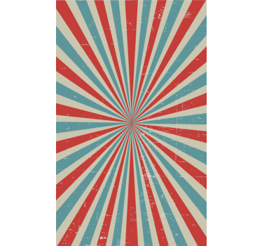 Rollo rustikal Blaues und rotes retro-vorwaschmuster - TenStickers