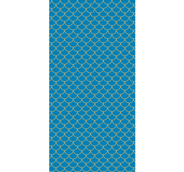 Bad Rollos Blaues fischschuppenmuster - TenStickers