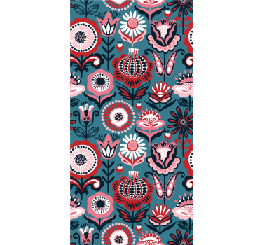 Blumen Rollo Dekoratives Muster - TenStickers