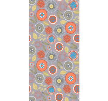 Blumen Rollo Bunte volkskunst stilvolles Muster - TenStickers