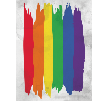 Andere Rollos Aquarell pride day flag - TenStickers