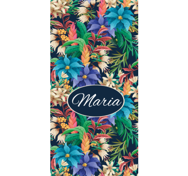 Rollo Fenster Blumen florale namenspersonalisierung - TenStickers