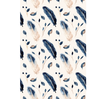 Rollo Fenster Blumen elegantes federmuster - TenStickers