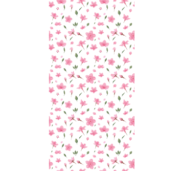 Rollo Fenster Blumen zartes rosa muster - TenStickers
