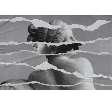 Rollo Griechisches Statuen Bild zerrissen Papier Stil - TenStickers