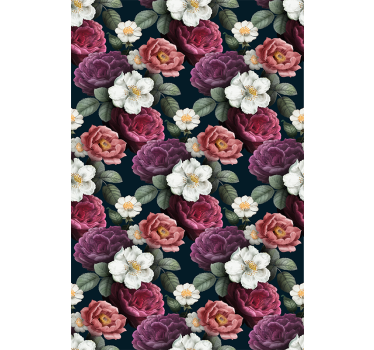 Blumen Rollo Weißes blütenblattmuster - TenStickers