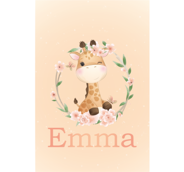 Rollo Babys Süße giraffe für mädchen mit Namen - TenStickers