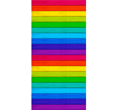 Zeichnungen Rollo Regenbogen horizontales Muster - TenStickers