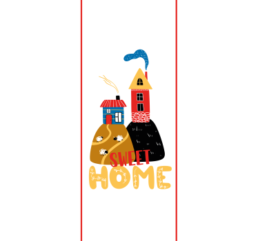 Rollo Fenster Spruch charmante hausillustration - TenStickers