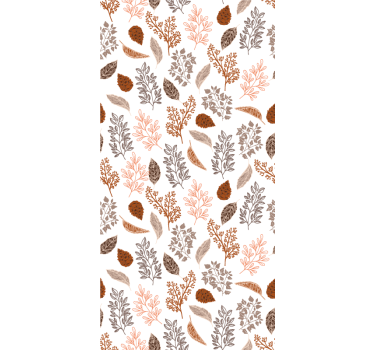Rollo Fenster Blumen herbstliches braunes muster - TenStickers