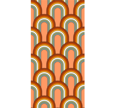 Mehr Vintage Rollo Fenster retro-bogenmuster - TenStickers